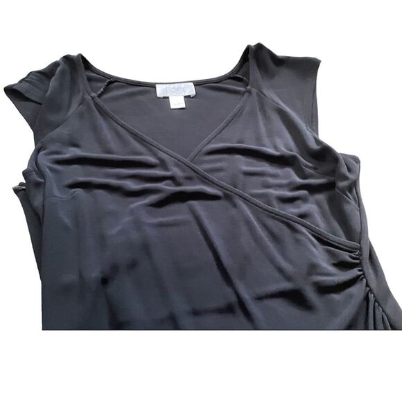 Ann Taylor black rayon Blend cap Sleeve Dress size 6p - Picture 4 of 5